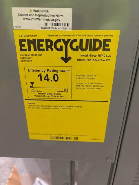 4 Ton Single-Stage Split-System Air Conditioner 208-230/60/1 R410A 14 SEER