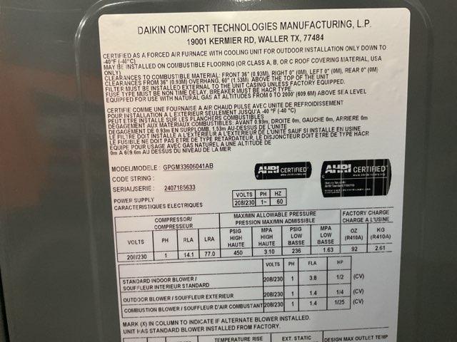 3 Ton Single-Stage Convertible Natural Gas/Electric Packaged Unit, 13.4 SEER2, 208-230/60/1, R410A