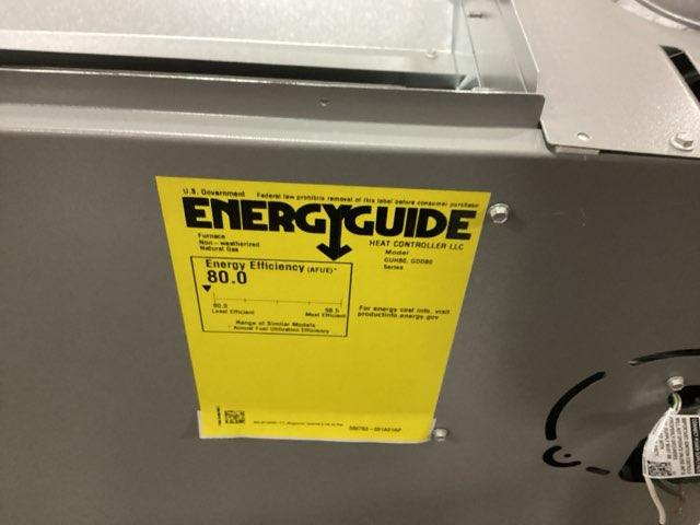 88,000 BTU Single-Stage Upflow/Horizontal ECM Multi Speed Gas Furnace 80% AFUE 120/60/1 CFM: 1730