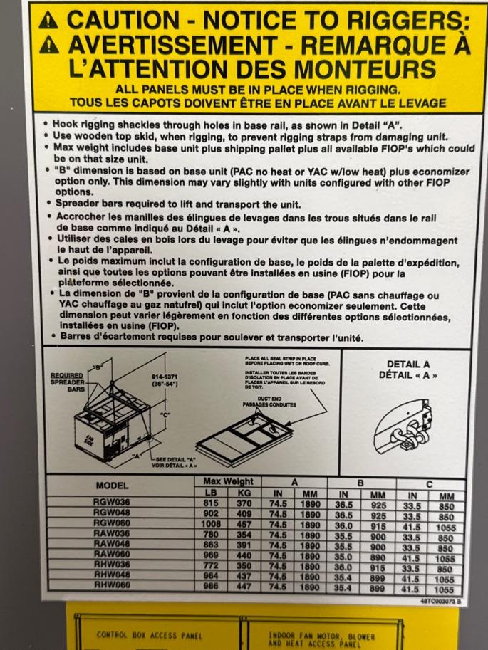 5 Ton Two-Stage Convertible Natural Gas/Electric Packaged Unit, 16 SEER, 460/60/3, R410A