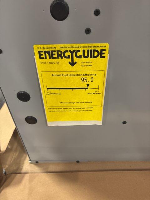 98,000 BTU Low NOx 1-Stg Multiposition ECM Var Spd Communicating Gas Furnace 95% 115/60/1 CFM: 1980