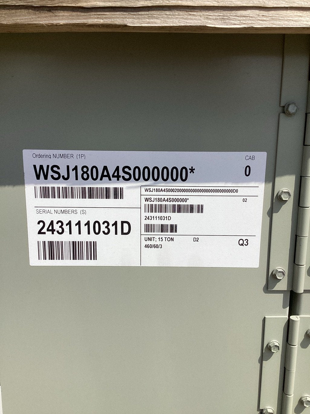 15 Ton Four-Stage Convertible Packaged Heat Pump Unit, 10.6 EER, 460/60/3, R410A