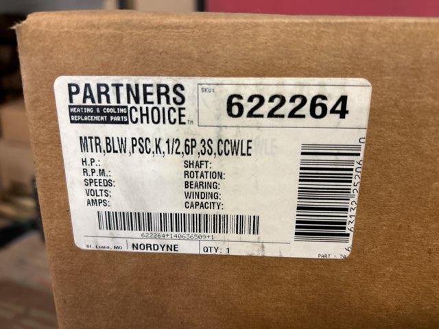 1/2 HP Blower Motor 208-230/60/1 1100 Rpm 3 Speed