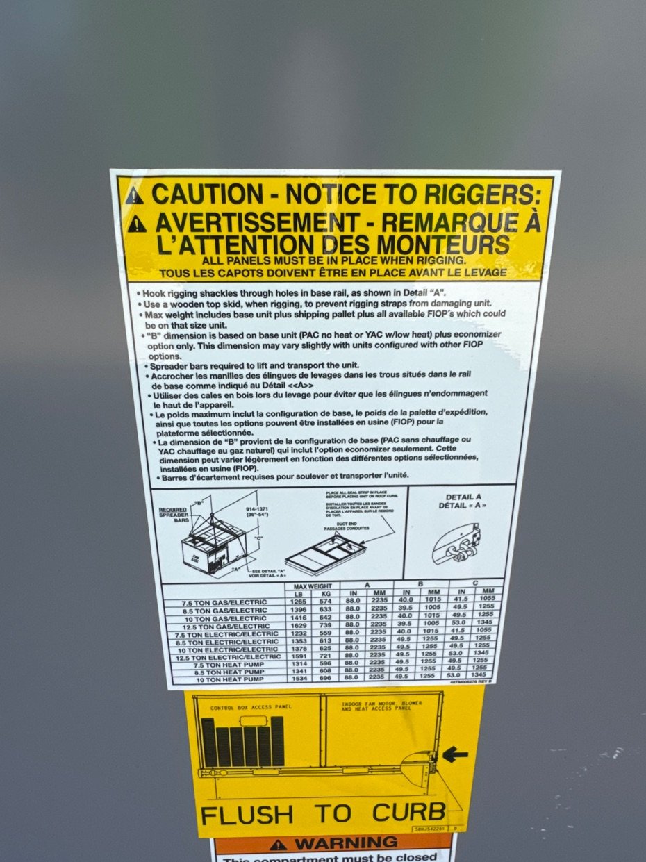 10 Ton Two-Stage Convertible Natural Gas/Electric Packaged Unit, 11 EER, 208-230/60/3, R410A