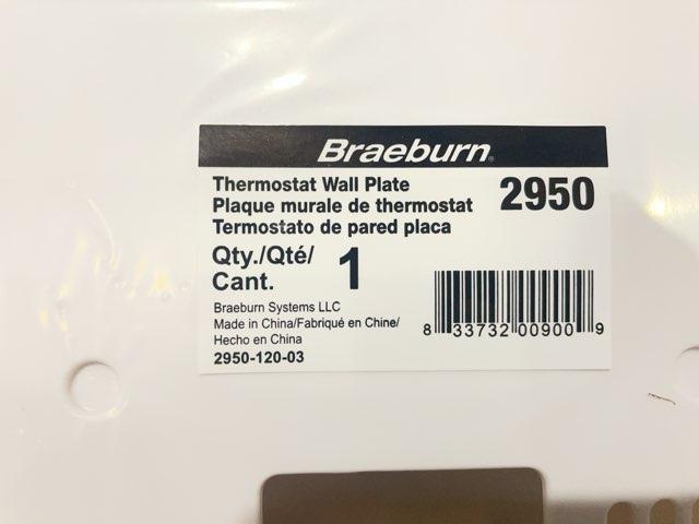 Thermostat Wall Plate, White