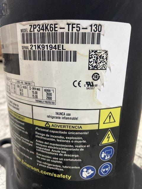 3 Ton Single-Stage AC/HP Scroll Compressor 200-230/50-60/3 R410A