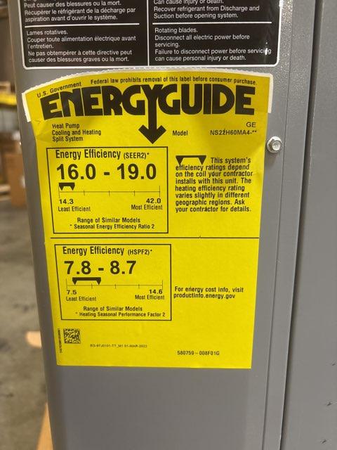 5 Ton Inverter Split-System Heat Pump 208-230/60/1 R410A 22 SEER