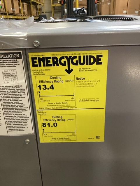 4 Ton Ultra Low NOx Single-Stage Convertible Natural G/E Packaged Unit, 14 SEER, 208-230/60/1, R410A