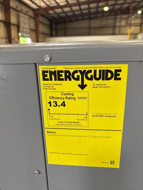 3.5 Ton Single-Stage Convertible Packaged Air Conditioning Unit, 14 SEER, 208-230/60/1, R410A