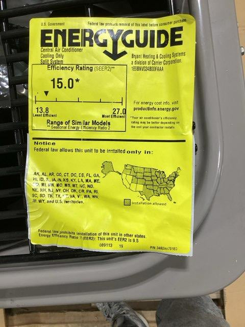 2 Ton Variable Spd Split-System Communicating Compatible Air Conditioner 208-230/60/1 R410A 19 SEER