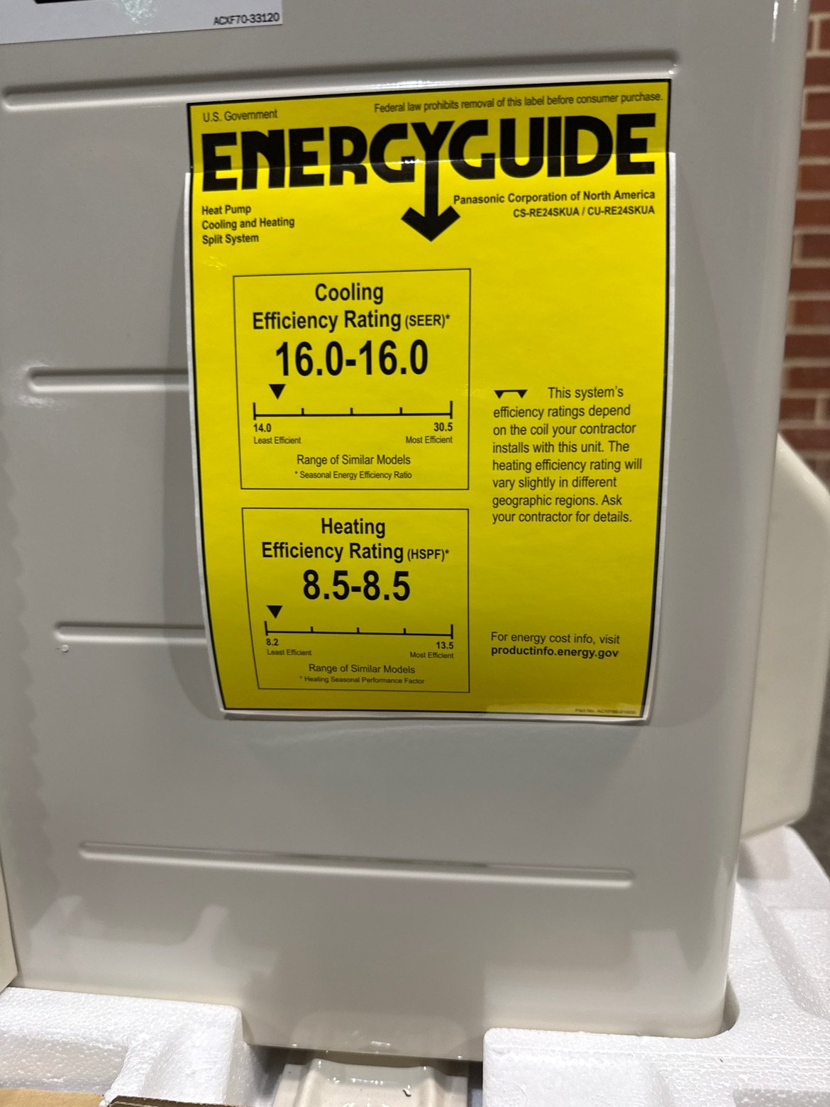 25,400 BTU Single-Zone Outdoor Inverter Heat Pump Mini Split Unit, 16 SEER 208-230/60/1 R-410A