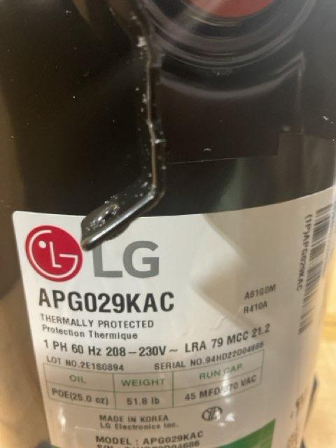 2.5 Ton Single-Stage AC Scroll Compressor 208/230/60/1 R410A