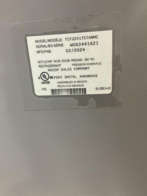 2 Ton AC/HP Multiposition Cased N Coil, R410A CFM 1000