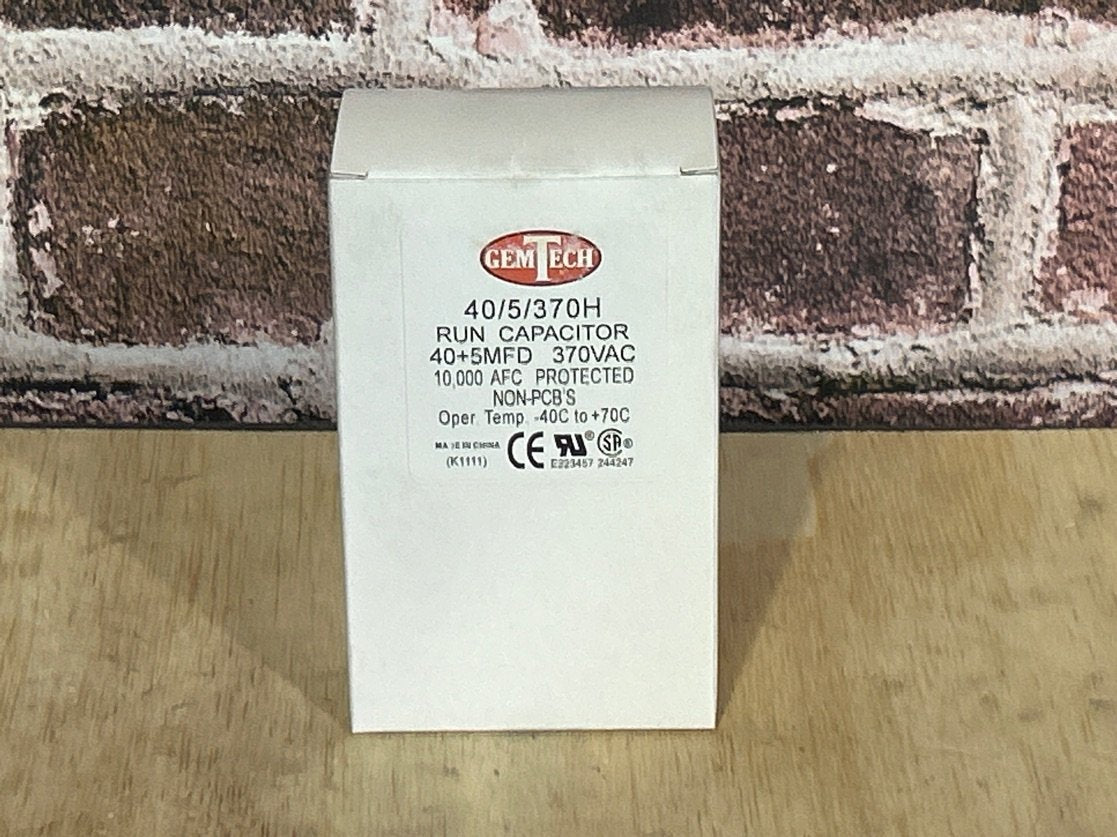 370 Vac, 40+5MFD 50/60 Hz, Oval Capacitor