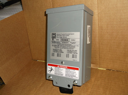 GENERAL PURPOSE ENCLOSED DISCONNECT SWITCH 3-POLE,3-PHASE,600VAC,60AMP