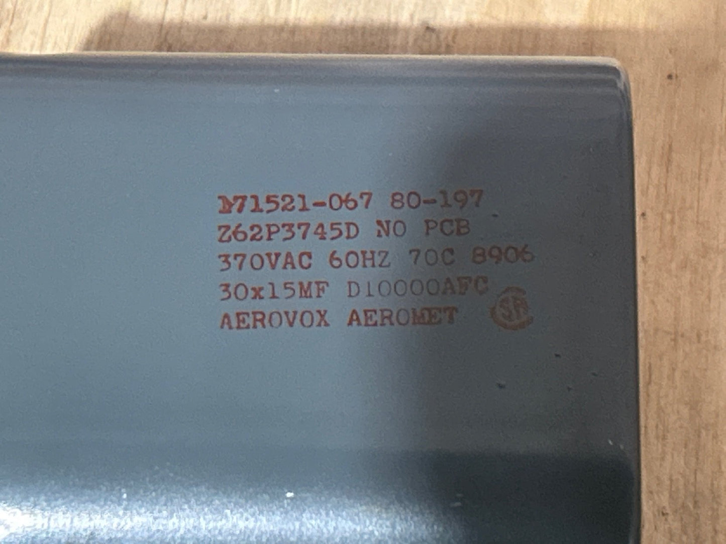 370 Vac, 30+15MFD 50/60 Hz, Oval Capacitor