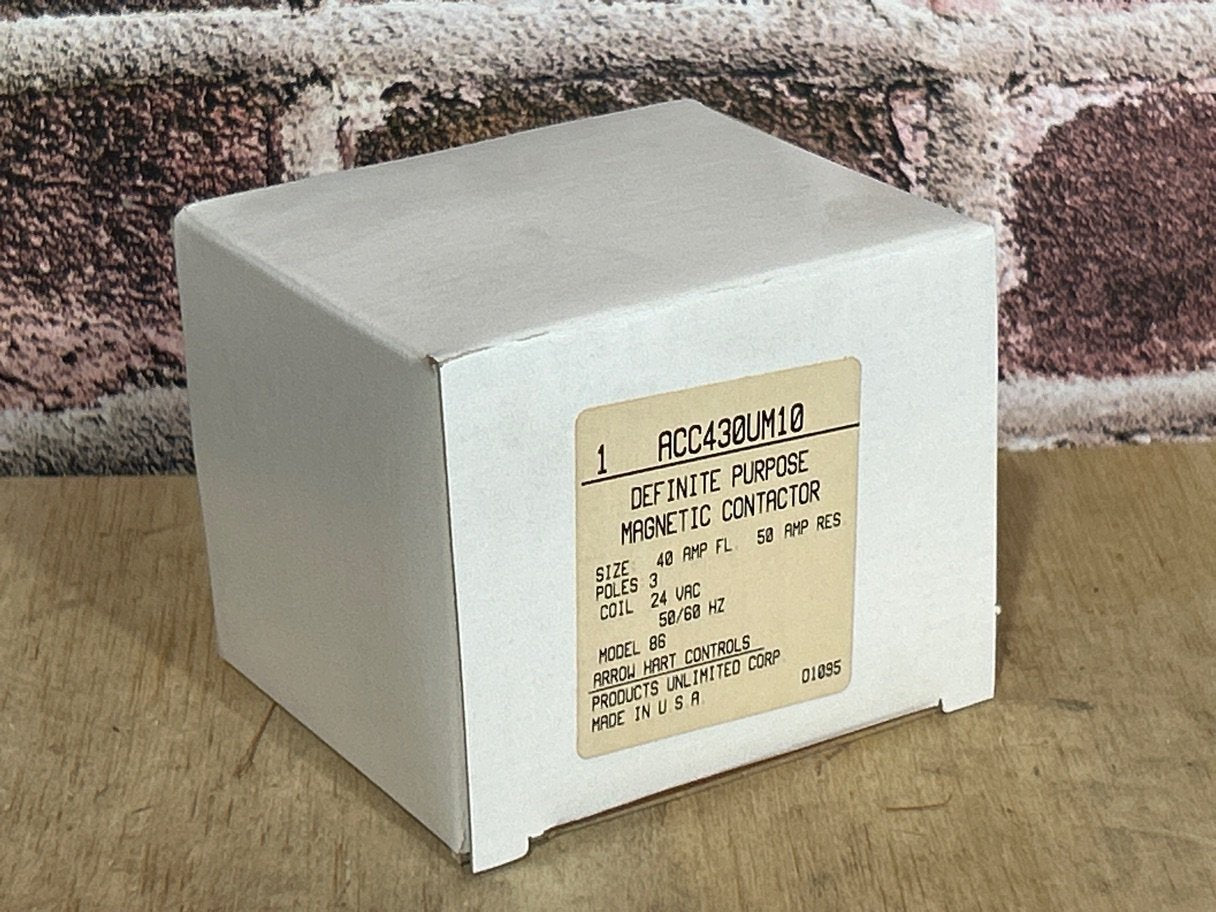 24 V, 50/60 Hz, 40 Amps 3 Pole Contactor