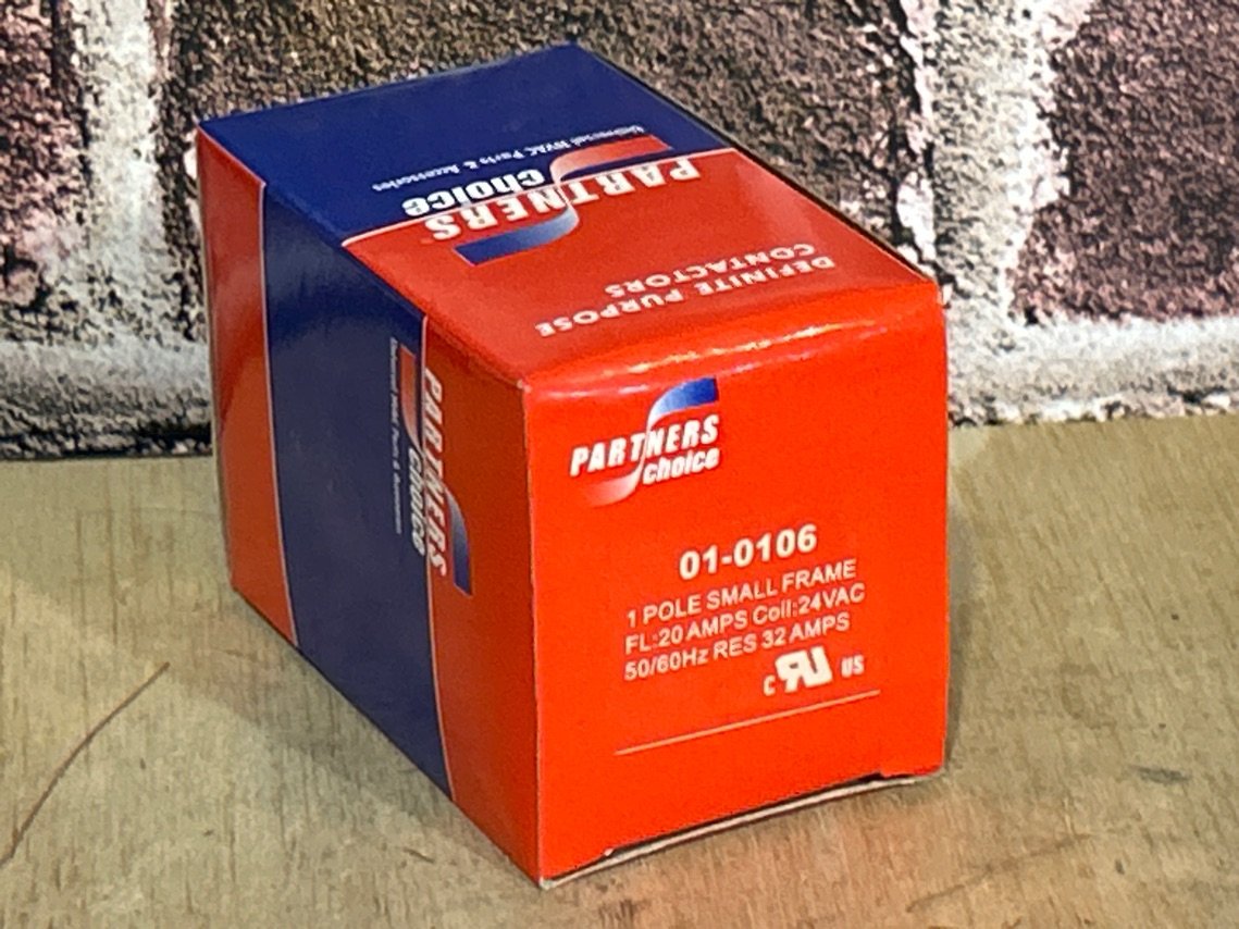 24 V, 50/60 Hz, 30 Amps 1 Pole Contactor