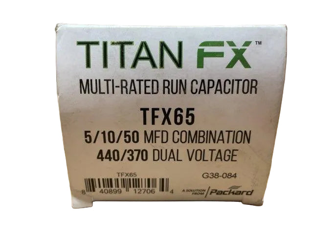 370/440 Vac, 65 MFD (5/10/50), 50/60 Hz, Multi-Rated Round Capacitor