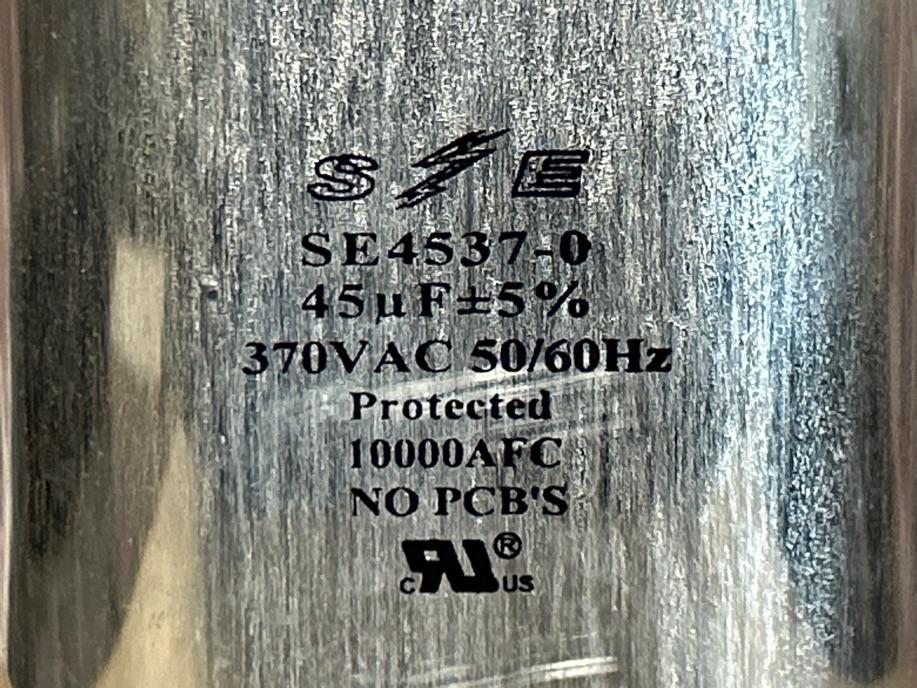 370 Vac, 45MFD 50/60 Hz, Oval Capacitor