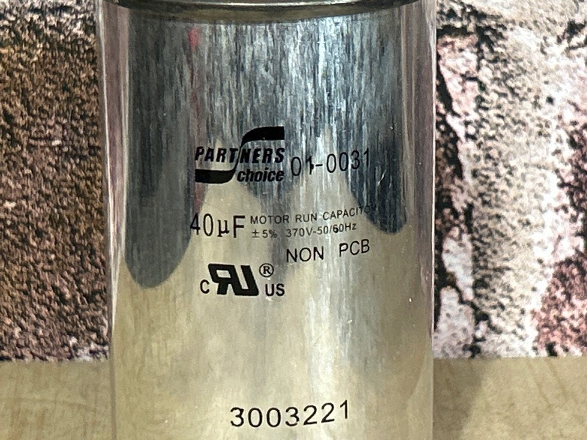 370 Vac, 40MFD 50/60 Hz, Round Capacitor