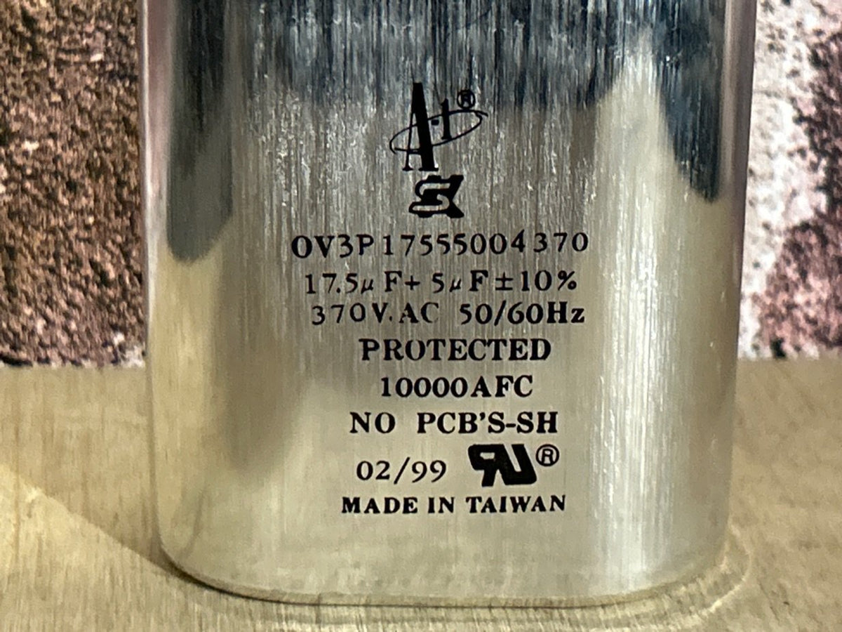 370 Vac, 17.5+5MFD 50/60 Hz, Round Capacitor