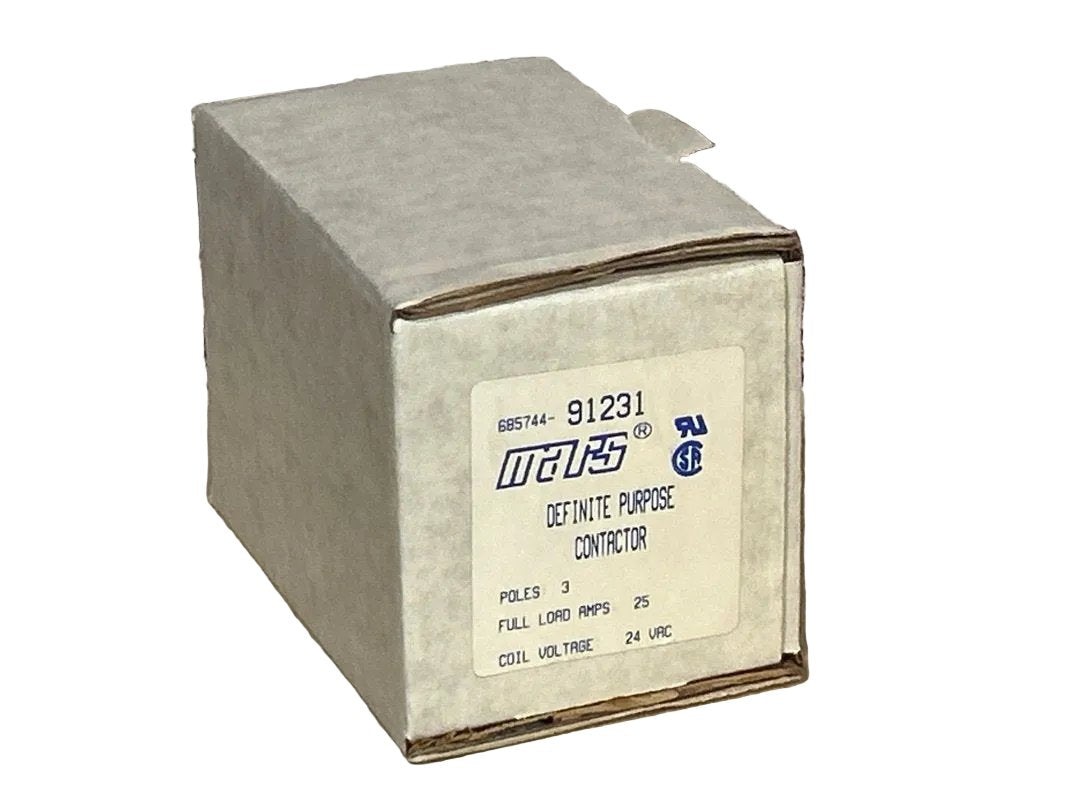 24 V, 50/60 Hz, 25 Amps 3 Pole Contactor