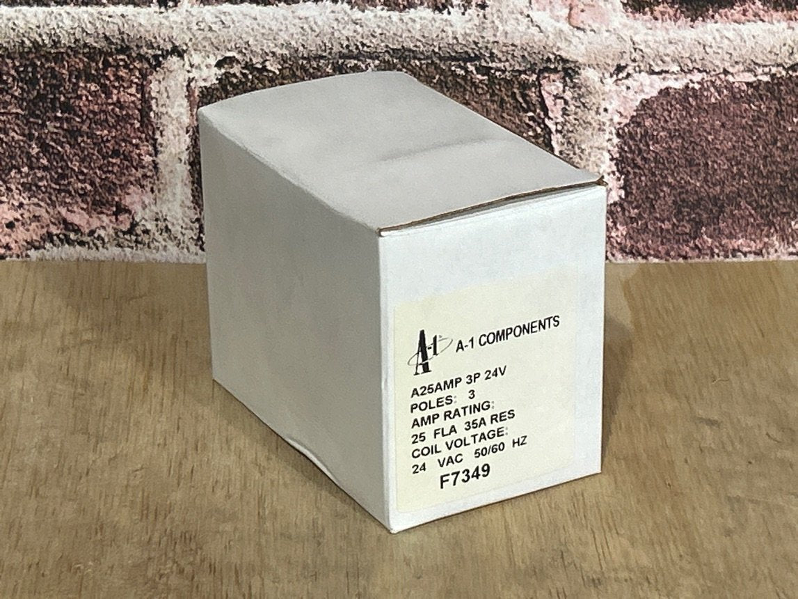 24 V, 50/60 Hz, 25 Amps 3 Pole Contactor