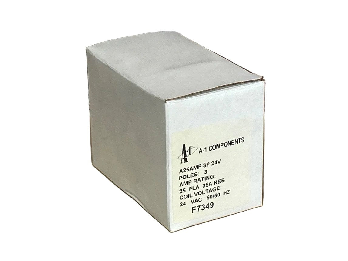 24 V, 50/60 Hz, 25 Amps 3 Pole Contactor