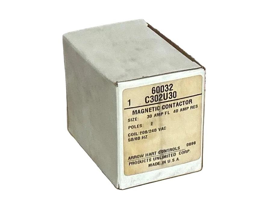 208/240 V, 50/60 Hz, 30 Amps 2 Pole Contactor