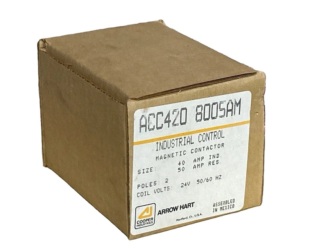 24 V, 50/60 Hz, 40 Amps 2 Pole Contactor