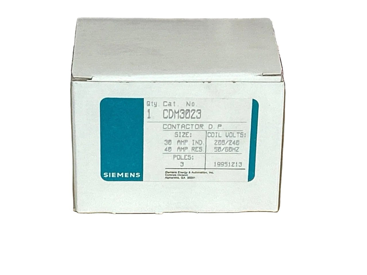 208/240 V, 50/60 Hz, 30 Amps 3 Pole Contactor