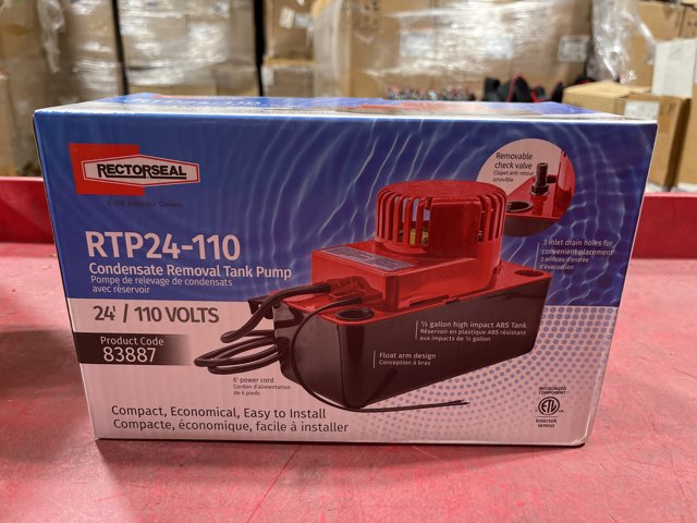 110V, 1/2 Gal. Condensate Removal Tank Pump