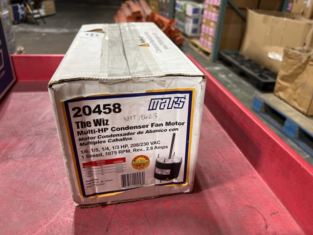 1/6 HP Fan Motor 208-230/60/1 1075 Rpm 1 Speed