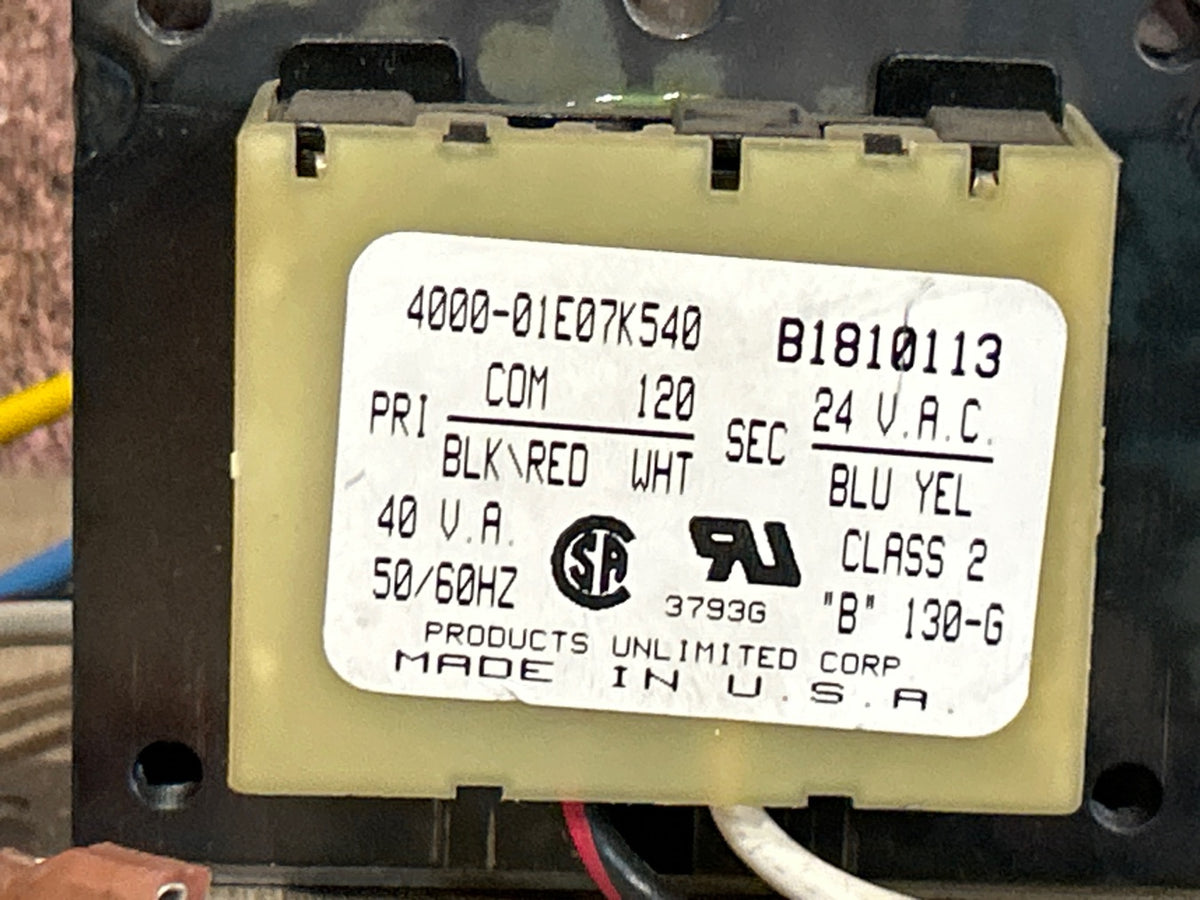 120/24 V, 50/60 Hz, 40VA Transformer