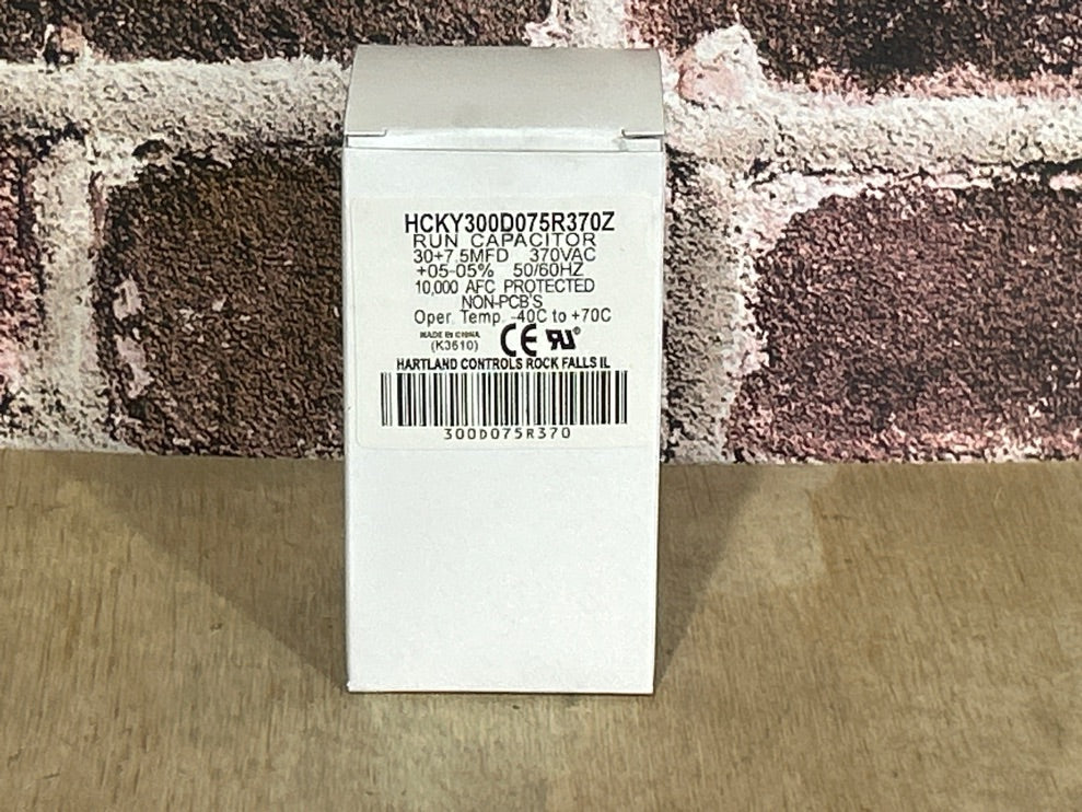 370 Vac, 30+7.5MFD 50/60 Hz, Round Capacitor