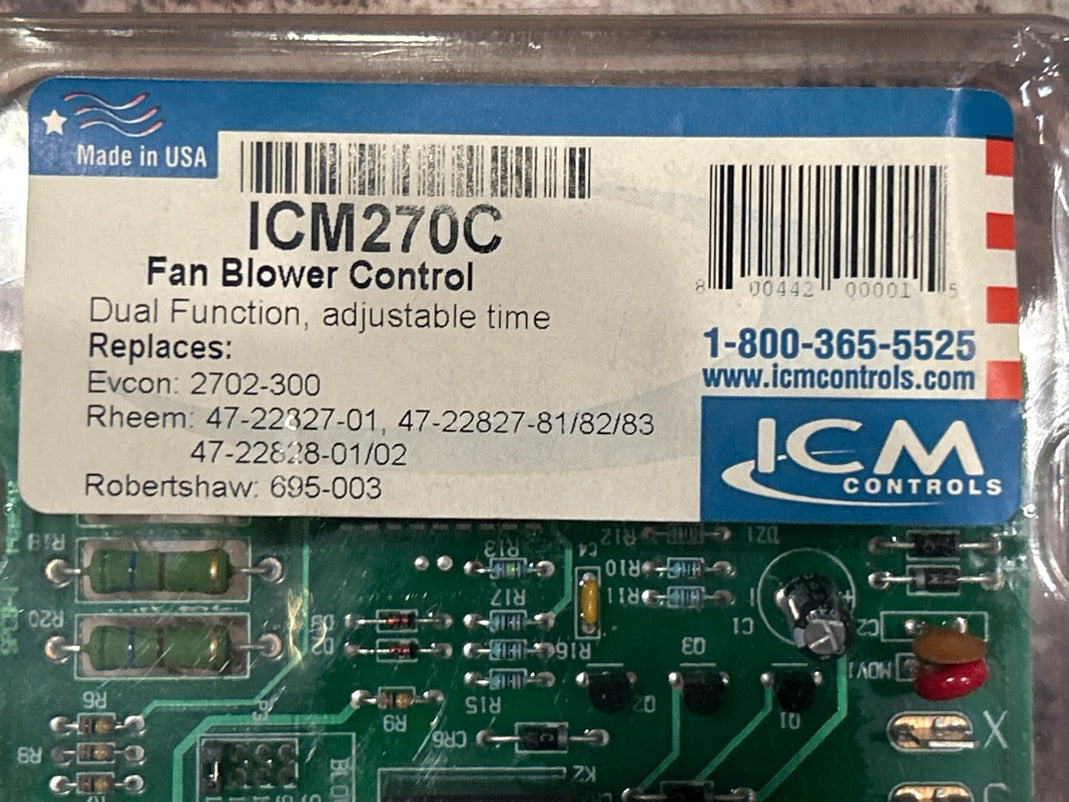 18-30V, 20 Amp NO/10 Amp NC at 240 VAC, Fan Blower Control