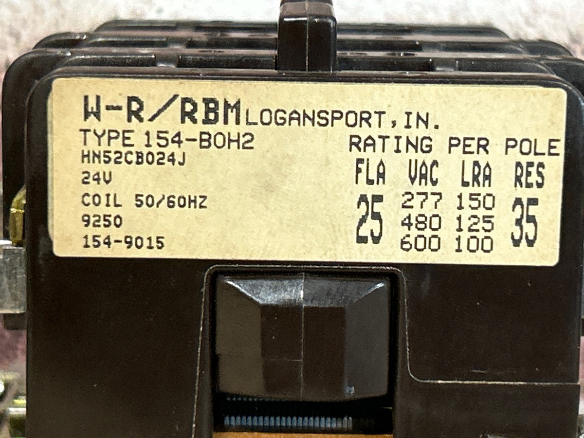 24 V, 50/60 Hz, 25 Amps 3 Pole Contactor