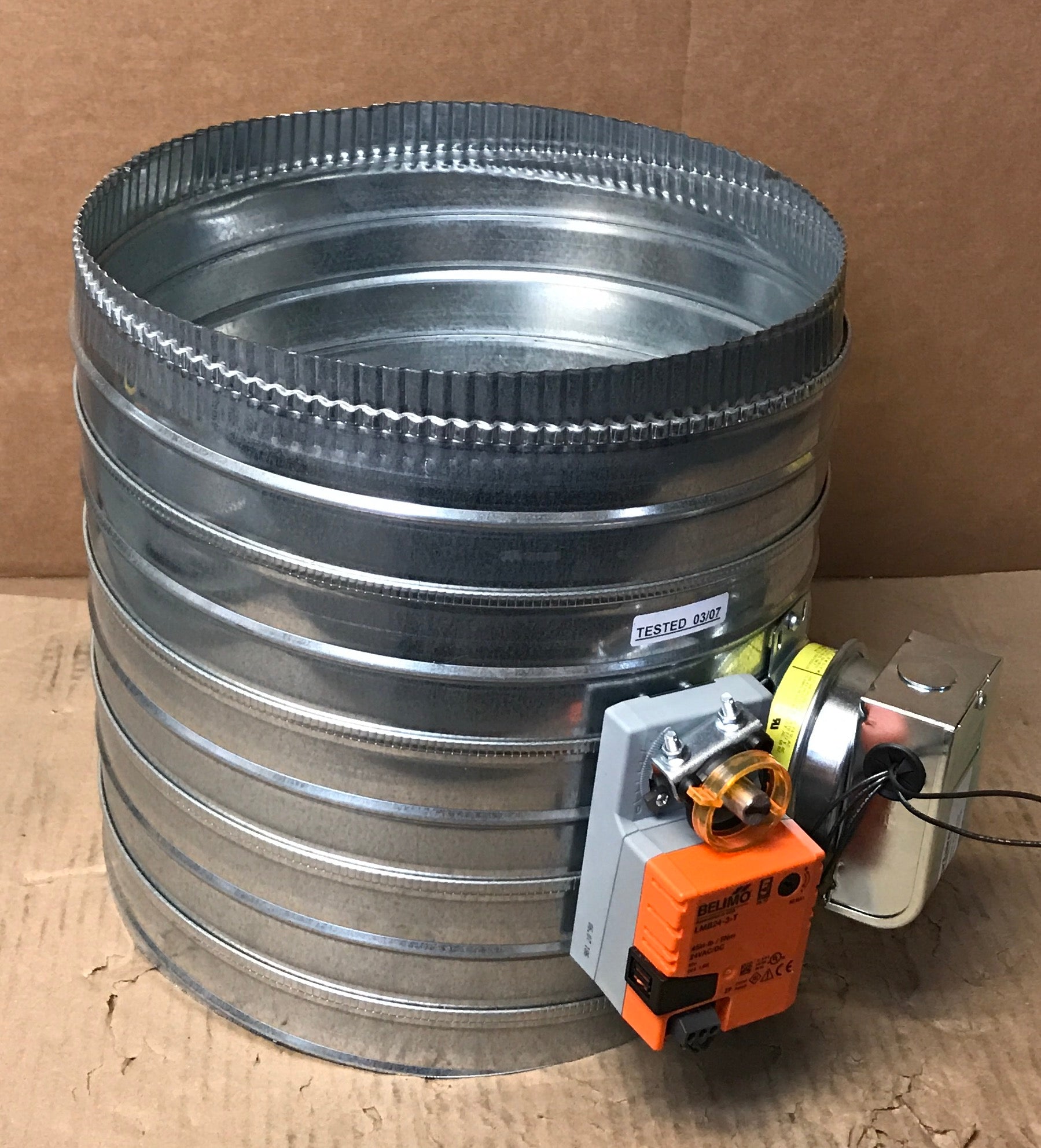 12" STATIC PRESSURE CONTROLLED MOTORIZED BYPASS DAMPER/W 24 VOLT MODULATING ACTUATOR 
