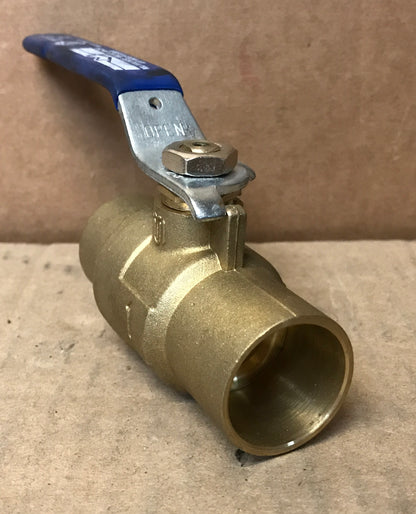 1"SWT 2-PIECE STANDARD PORT BRASS BODY SHUT-OFF BALL VALVE/FOR WATER, OIL, GAS, STEAM, AND NOT FOR PORTABLE WATER