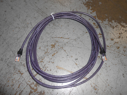CAT5 KEY LOCKING PATCH CABLE, 15FT, VIOLET, 10 PER PACK