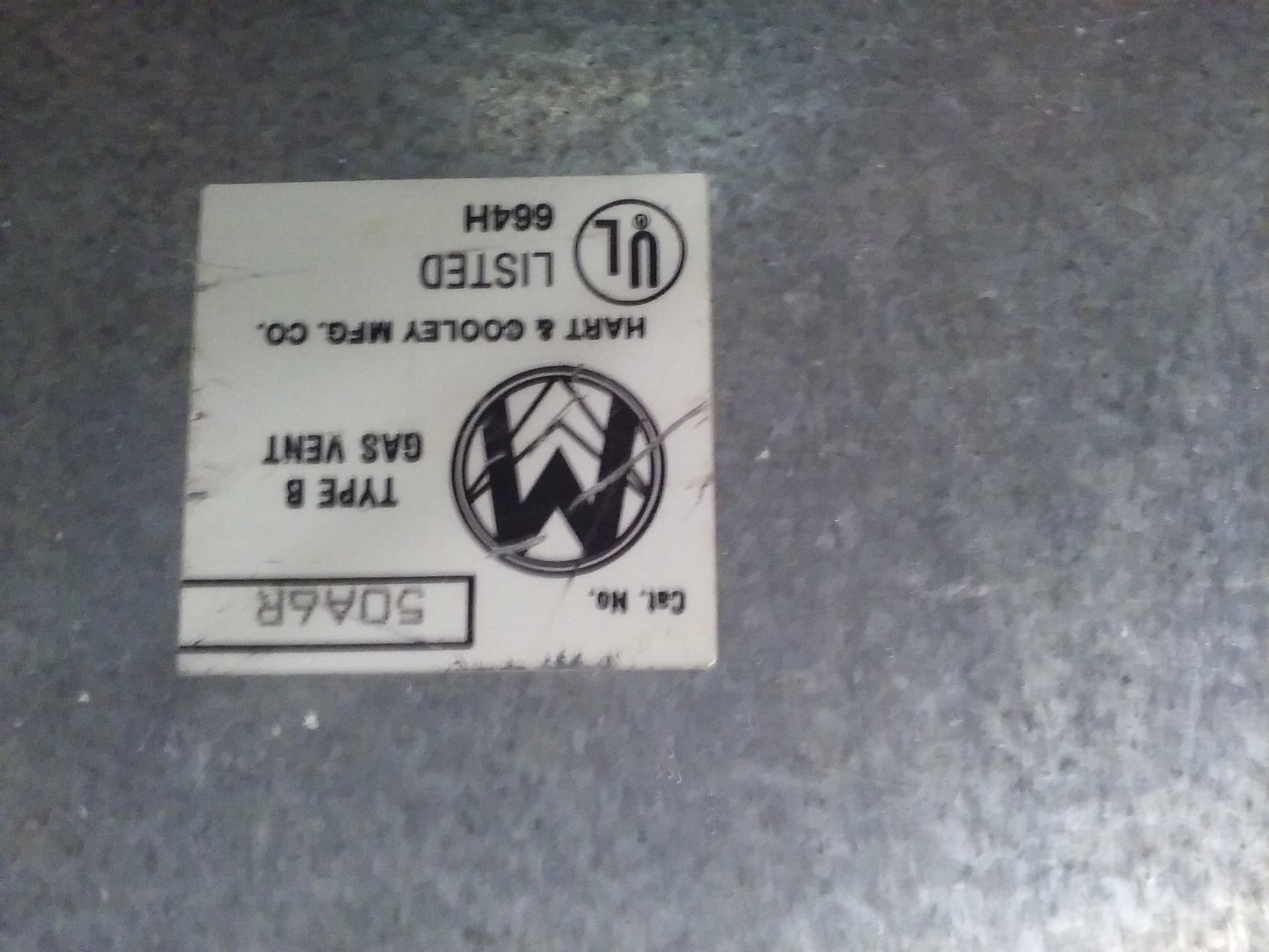 5" TYPE B GAS VENT ROUND TO OVAL ADAPTER