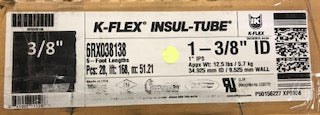 1-3/8"ID X 6' PIPE INSULATION 3/8" WALL