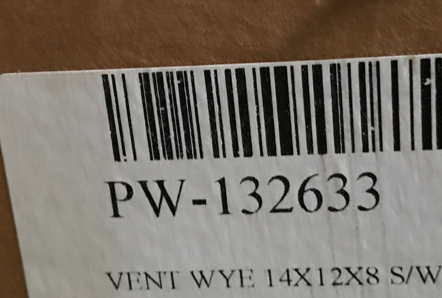 14" X 12" X 08" GALVANIZED STRAIGHT WELDED WYE