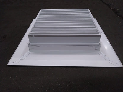 12" X 12" STEEL/WHITE LOUVERED CEILING DIFFUSER W/OBD