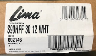 30" X 12" WHITE STEEL FIXED BAR FILTER GRILLE
