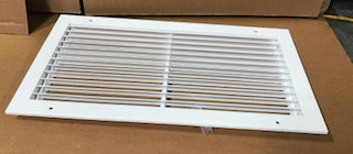 10" X 20" WHITE STEEL LAY-IN STATIONARY BAR HORIZONTAL RETURN GRILLE