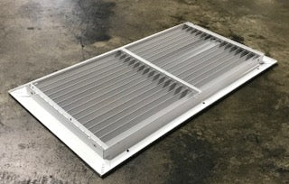 12" X 24" WHITE STEEL LAY-IN STATIONARY BAR HORIZONTAL RETURN GRILLE