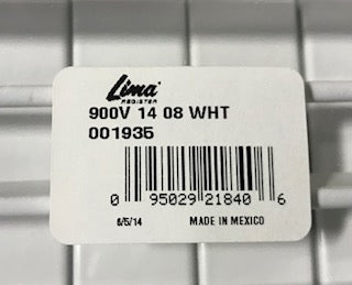 8" X 14" WHITE STEEL SINGLE DEFLECTION VERTICAL SUPPLY REGISTER/W MULTI-LOUVER DAMPER