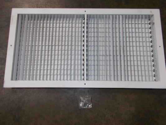28" X 14" ALUMINUM/WHITE BAR TYPE GRILLE W/MS